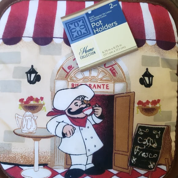 4 piece kitchen collection, 2 pot holder,  1 oven mitt and 1 hand towel  nwt - Picture 6 of 6